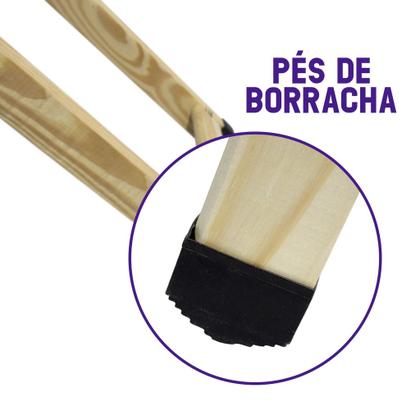 Imagem de Tábua de Passar Roupa Com Tecido Térmico com 2 Regulagens de Altura de Madeira reflorestada