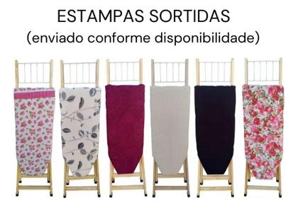 Imagem de Tabúa de Passar Roupa Madeira Resistente Com 2 Níveis Altura Top