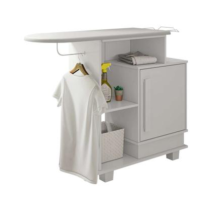 Imagem de Tabua de Passar roupa Multiúso Havaí com gabinete RV Móveis - Branco - RV MOVEIS
