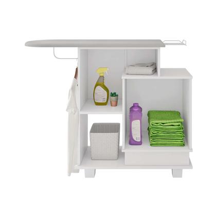 Imagem de Tabua de Passar roupa Multiúso Havaí com gabinete RV Móveis - Branco - RV MOVEIS