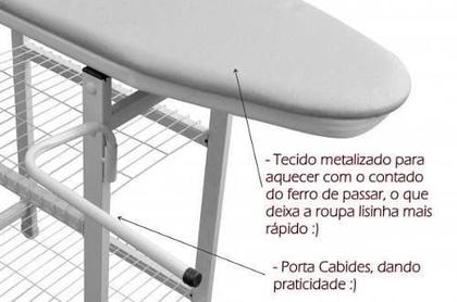 Imagem de Tabua de Passar Roupa Passadeira Mesa de Passar Multiuso - Utilaco