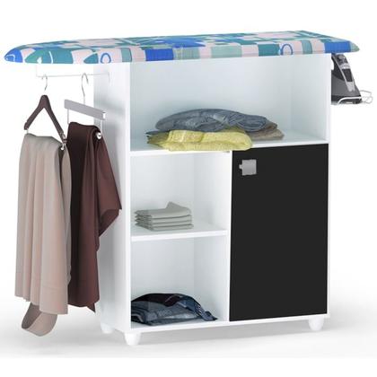 Imagem de Tabua De Passar Roupas 1 Porta Mariana Branco Preto REAJL Moveis