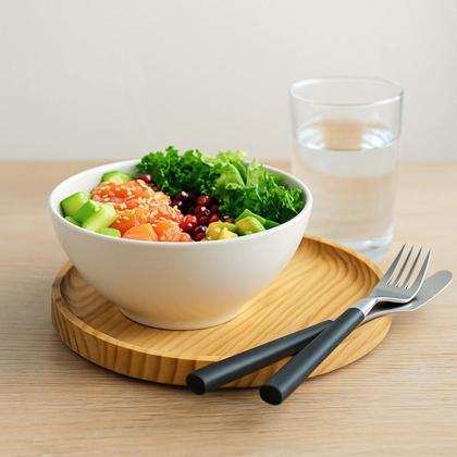 Imagem de Tábua de Queijos e Frios Redonda Madeira Pinus Grande 30cm