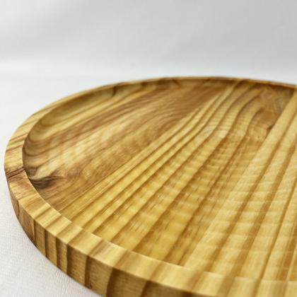 Imagem de Tábua de Queijos e Frios Redonda Madeira Pinus Grande 30cm