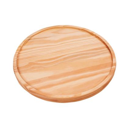 Imagem de Tabua Madeira Redonda P/ Pizza Edal 38x2,5cm Pizza E Legumes