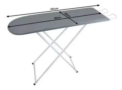 Imagem de Tábua Mesa De Passar Roupa Aço Com Porta Ferro Retrátil Plus