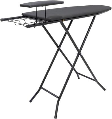 Imagem de Tábua Mesa de Passar Roupa Reforçada c/Passa Mangas Preta