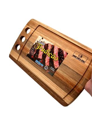 Imagem de Tábua para Churrasco C/ Canaleta 37 x 22cm - Michelon