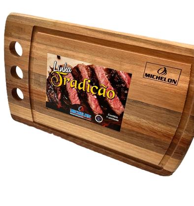 Imagem de Tábua para Churrasco C/ Canaleta 37 x 22cm - Michelon