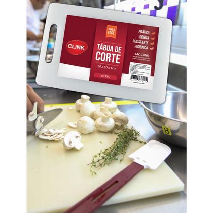 Imagem de Tábua Para Corte Carnes Legumes PVC 25x35cm Dupla Face Clink