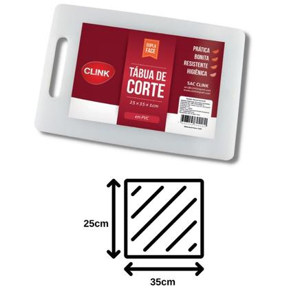 Imagem de Tábua Para Corte Carnes Legumes PVC 25x35cm Dupla Face Clink
