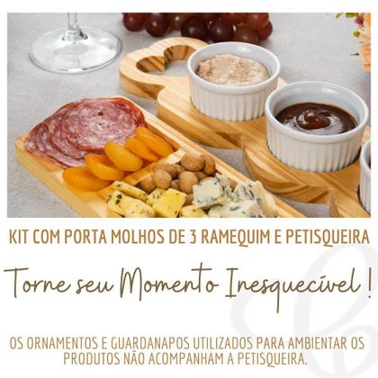 Imagem de Tábua Petisqueira com Molheira em Porcelana Luxo
