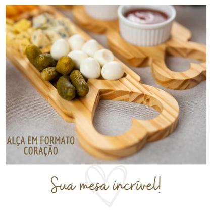 Imagem de Tábua Petisqueira com Molheira em Porcelana Luxo