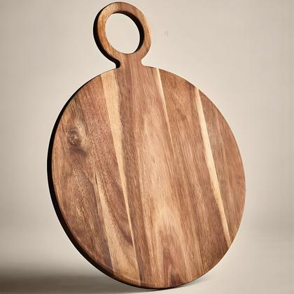 Imagem de Tabua redonda corte madeira acacia 1,6x32x24cm bege florarte