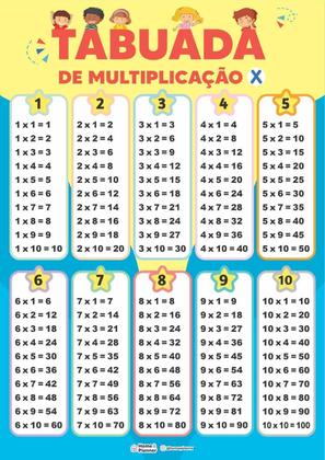 Imagem de Tabuada De Multiplicação - Unissex - Home E Planner