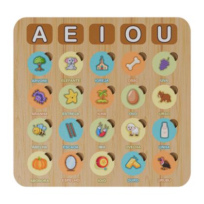 Imagem de Tabuleiro Didático de Palavras Números e Quantidades em MDF