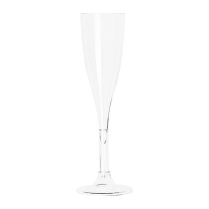 Imagem de Taça Acrílica 120ml Cristal para Champagne Strawplast com 4 unidades