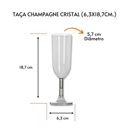 Imagem de Taca acrilico 220 ml. champagne cristal c/ 4 un.