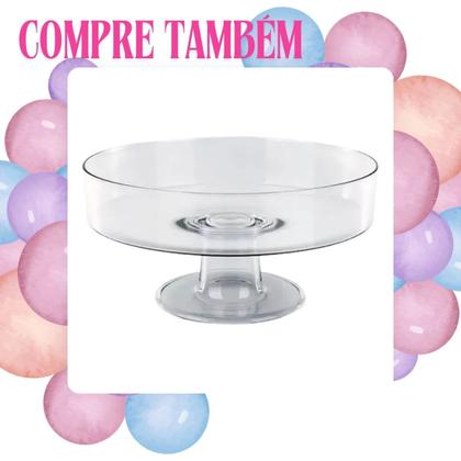 Imagem de Taça Americana Acrílico Transparente 2l Bolo Decoraçao Mesa