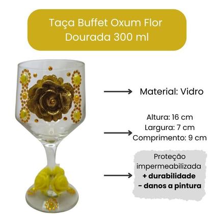 Imagem de Taça Buffet Oxum Flor Vidro 300 Ml