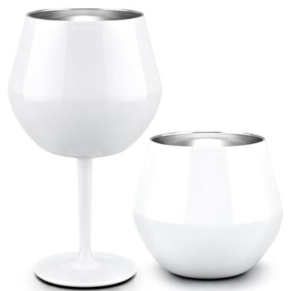 Imagem de Taça Copo Termico 2 em 1 Inox Vinho Bebida Drink Cocktail Evento Festa Praia Piscina Confratrenizaçao Lazer