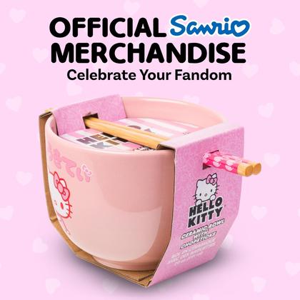 Imagem de Taça de arroz com macarrão Ramen Silver Buffalo Hello Kitty 600 ml rosa