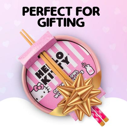 Imagem de Taça de arroz com macarrão Ramen Silver Buffalo Hello Kitty 600 ml rosa