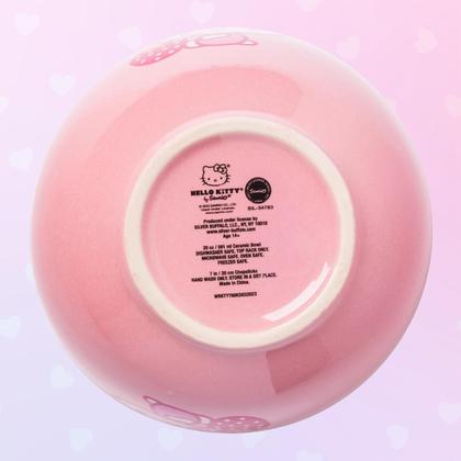 Imagem de Taça de arroz com macarrão Ramen Silver Buffalo Hello Kitty 600 ml rosa
