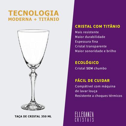Imagem de Taça de Cristal Bohemia 350 ml Elisabeth 2 Peças