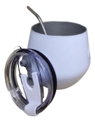 Imagem de Taça De Gin 2 Em 1 Térmica Com Tampa E Canudo Inox 410ml