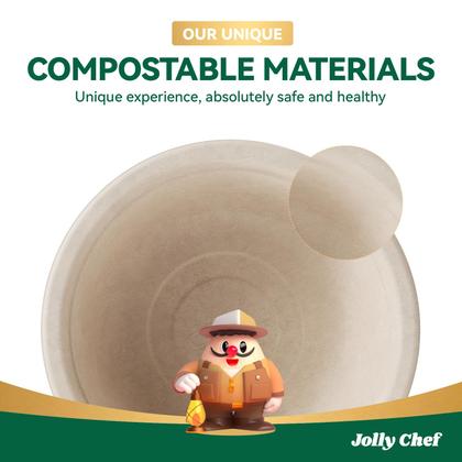 Imagem de Taça de papel descartável JOLLY CHEF Compostable 450 mL (pacote com 150)