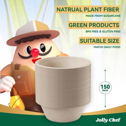 Imagem de Taça de papel descartável JOLLY CHEF Compostable 450 mL (pacote com 150)
