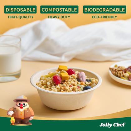 Imagem de Taça de papel descartável JOLLY CHEF Compostable 450 mL (pacote com 150)