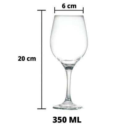Imagem de Taça De Vinho 350ml Caixa Com 6 Unidades Cor Transparente