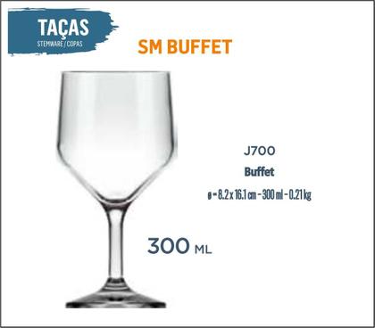 Imagem de Taça Vinho Tinto Branco de Vidro Média Buffet 300ml 24uni