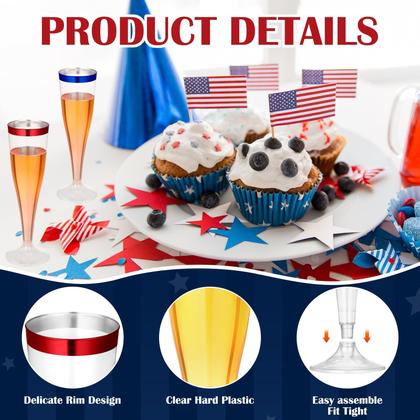 Imagem de Taças de champanhe descartáveis Jingmore 130mL (pacote com 36)