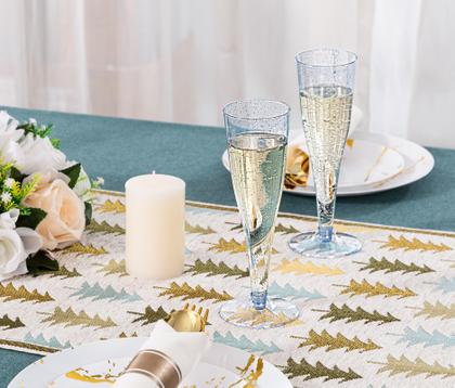 Imagem de Taças de champanhe JOLLY CHEF, pacote com 100, descartáveis, 130 ml, azuis