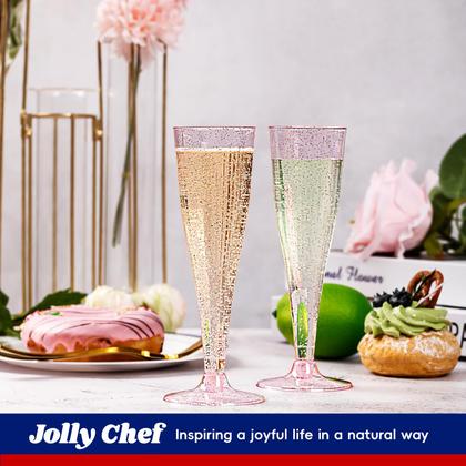 Imagem de Taças de champanhe JOLLY CHEF, pacote com 100, descartáveis, 130 ml, roxas