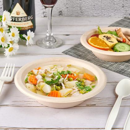 Imagem de Taças de papel descartáveis EcoLipak 12 onças, pacote 150, compostáveis