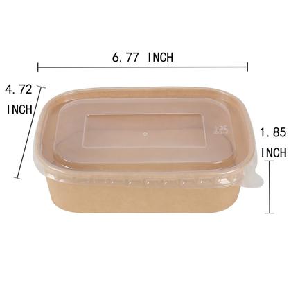 Imagem de Taças de papel Kraft descartáveis JAYEEY 500mL com tampas, pacote com 50