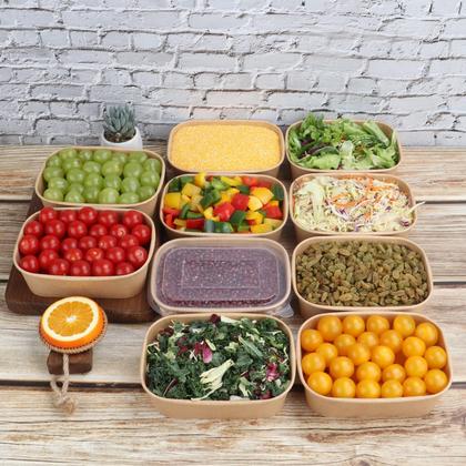 Imagem de Taças de papel Kraft descartáveis JAYEEY 650 ml com tampas, pacote com 50