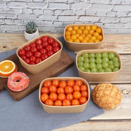 Imagem de Taças de papel Kraft descartáveis JAYEEY 800mL com tampas, pacote com 50