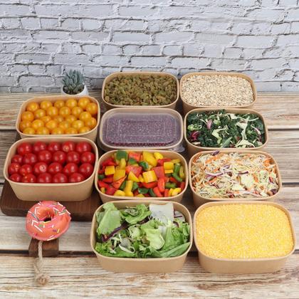 Imagem de Taças de papel Kraft descartáveis JAYEEY 800mL com tampas, pacote com 50