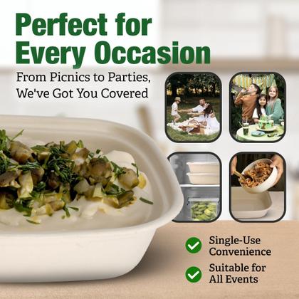 Imagem de Taças de papel TopOpper 1200 ml com tampas, 100 pacotes compostáveis