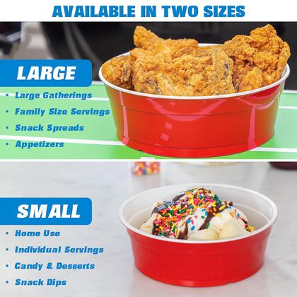 Imagem de Taças de plástico descartáveis GoBig Red Party Cup Design 900 ml x 30