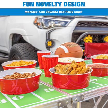 Imagem de Taças de plástico descartáveis GoBig Red Party Cup Design 900 ml x 30