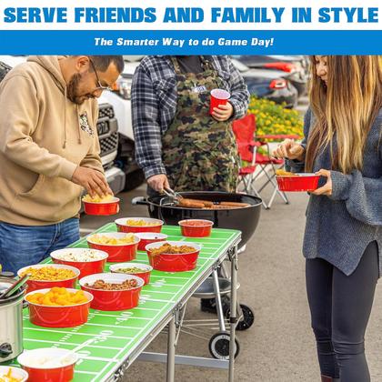 Imagem de Taças de plástico descartáveis GoBig Red Party Cup Design 900 ml x 30