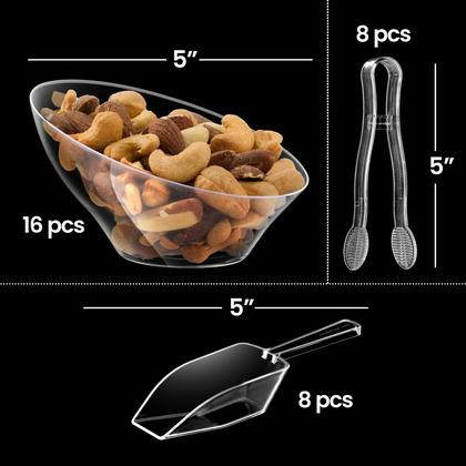 Imagem de Taças de sobremesa JoyServe de plástico transparente 180 ml (16 unidades) com colheres