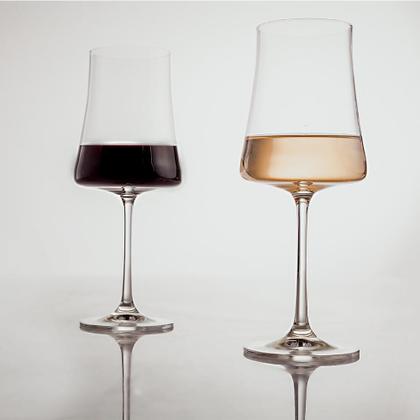 Imagem de Taças de Vinho e Água Cristal 460ml Com Titânio Pleasure 2 peças - Haus Concept