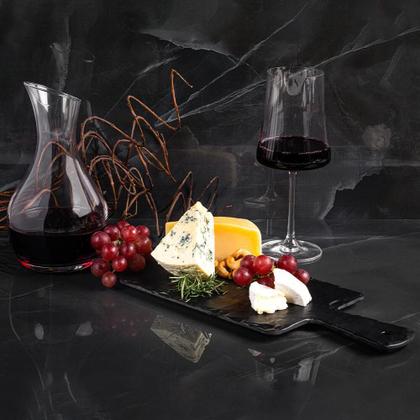 Imagem de Taças de Vinho e Água Cristal 460ml Com Titânio Pleasure 2 peças - Haus Concept